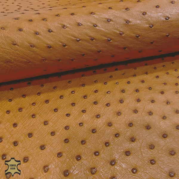 Straußoptik | Ostrichoptik Nappaleder tortilla
